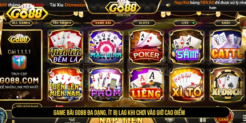 Game bài GO88 đa dạng
