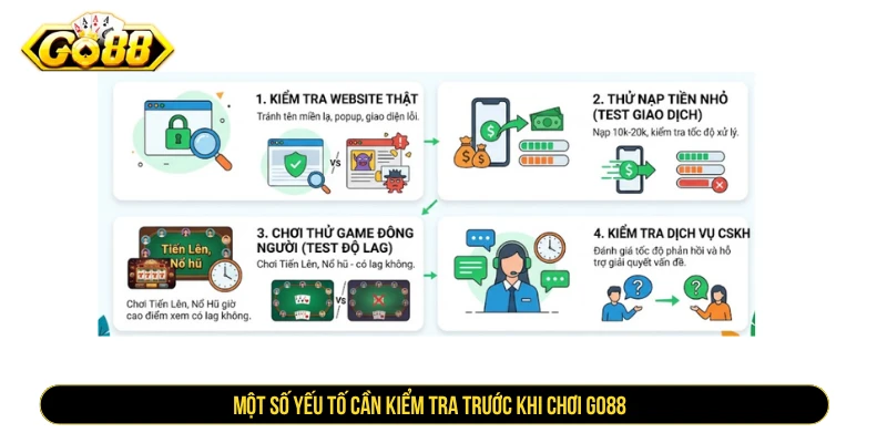 Một số yếu tố cần kiểm tra trước khi chơi GO88