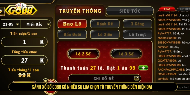 Sảnh xổ số GO88